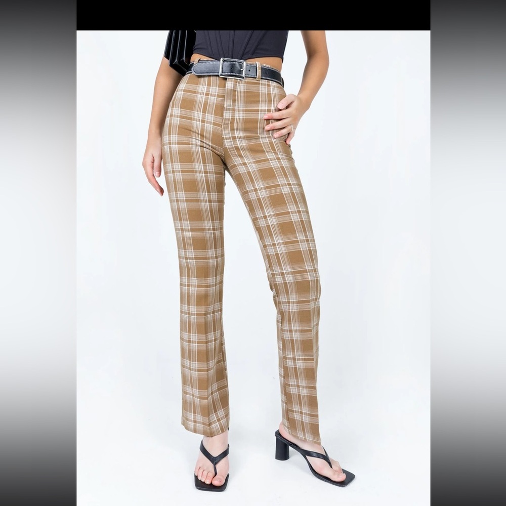 The Taffie Pants Brown / Plaid Tan Women's Pants